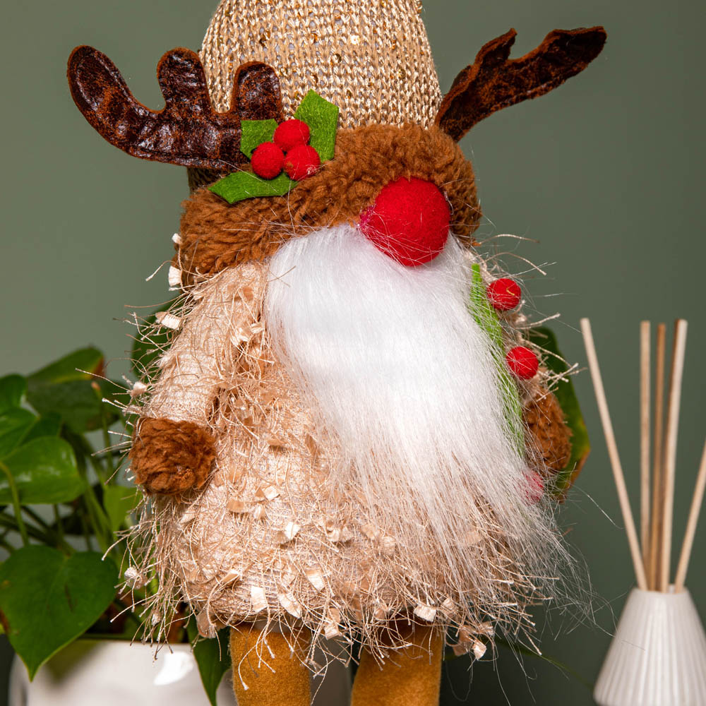 Samuel Alexander Warm White LED Standing Christmas Reindeer Gonk 46cm Image 4