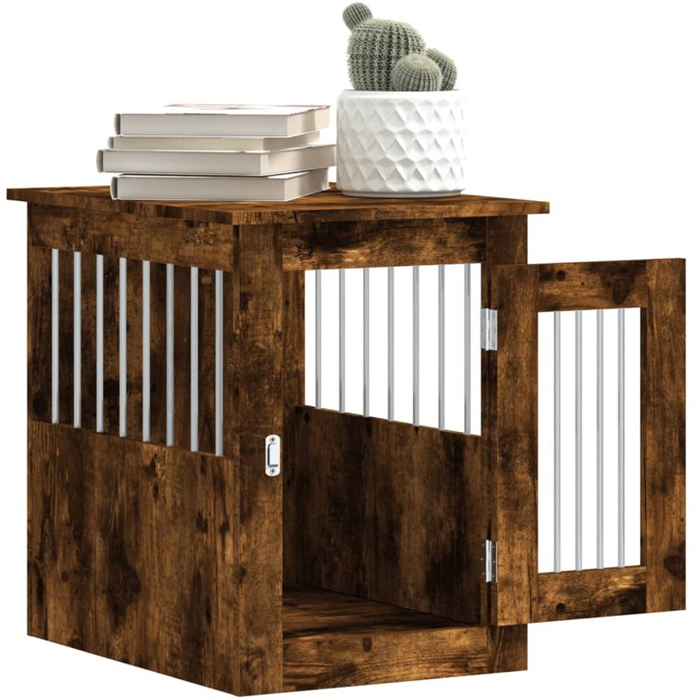 vidaXL Sonoma Oak Engineered Wood Dog Crate Furniture 59 x 45 x 62cm Image 5