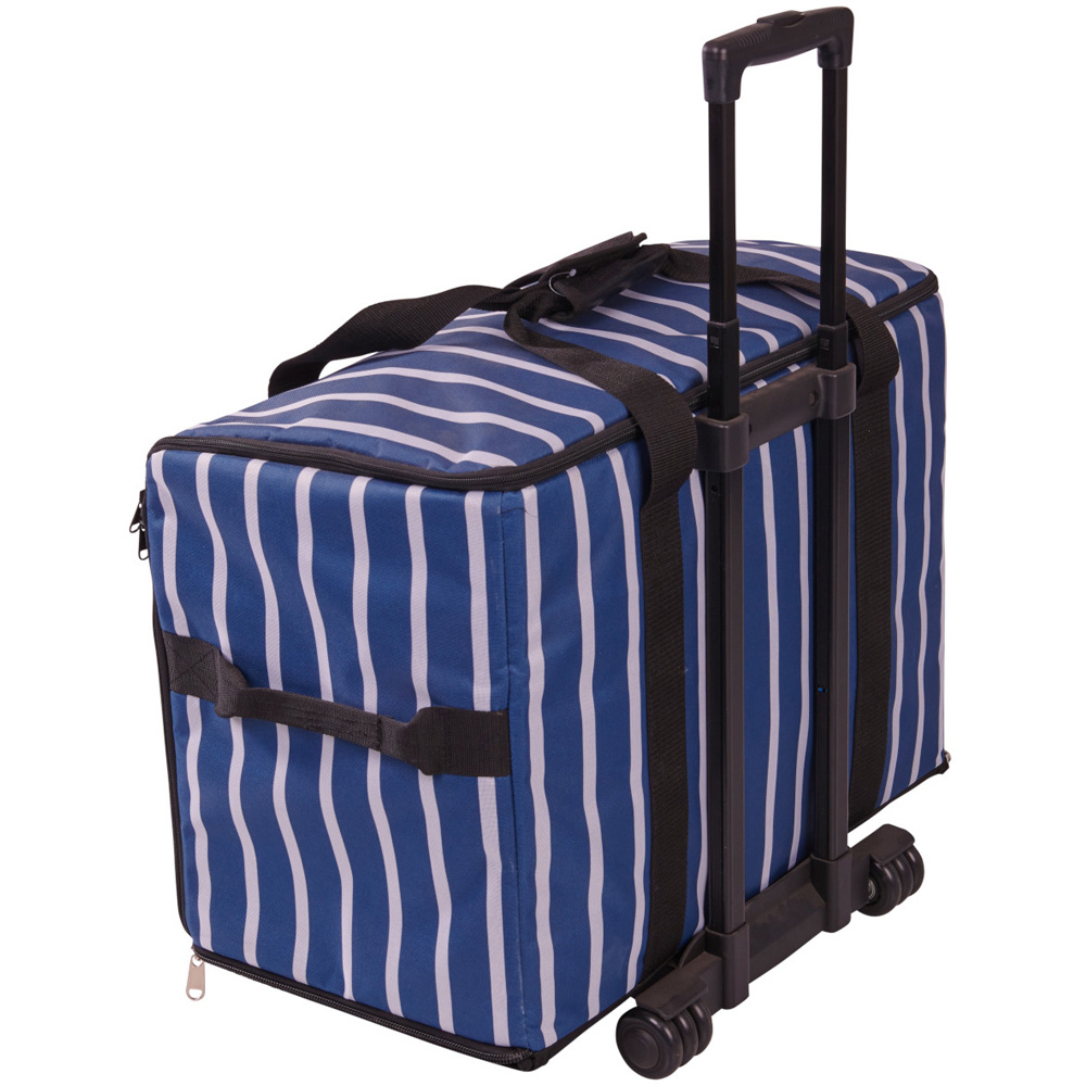 Sewing Online 006107-STRIPE-NVY Navy Stripe Sewing Machine Trolley Bag 60 x 42 x 30cm Image 2