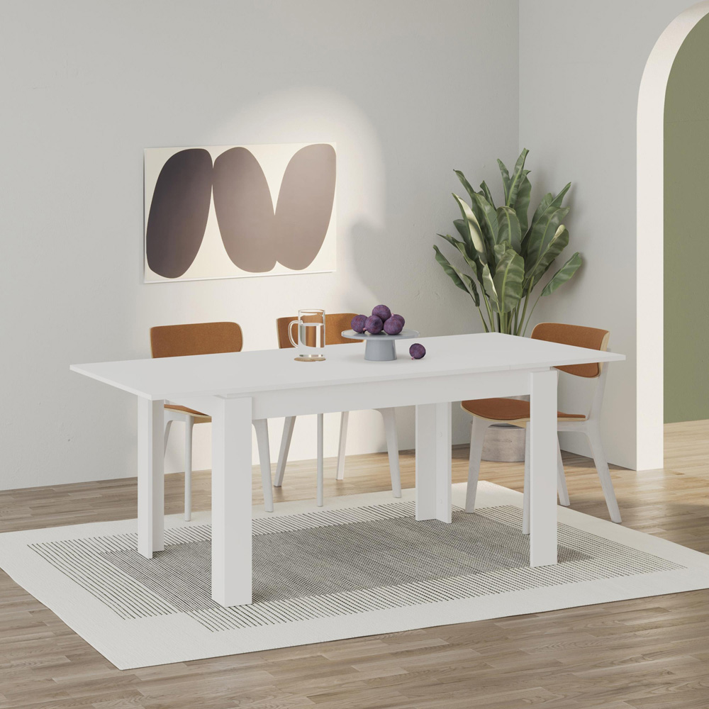Decortie Tolmen 6 Seater White Dining Table Image 4