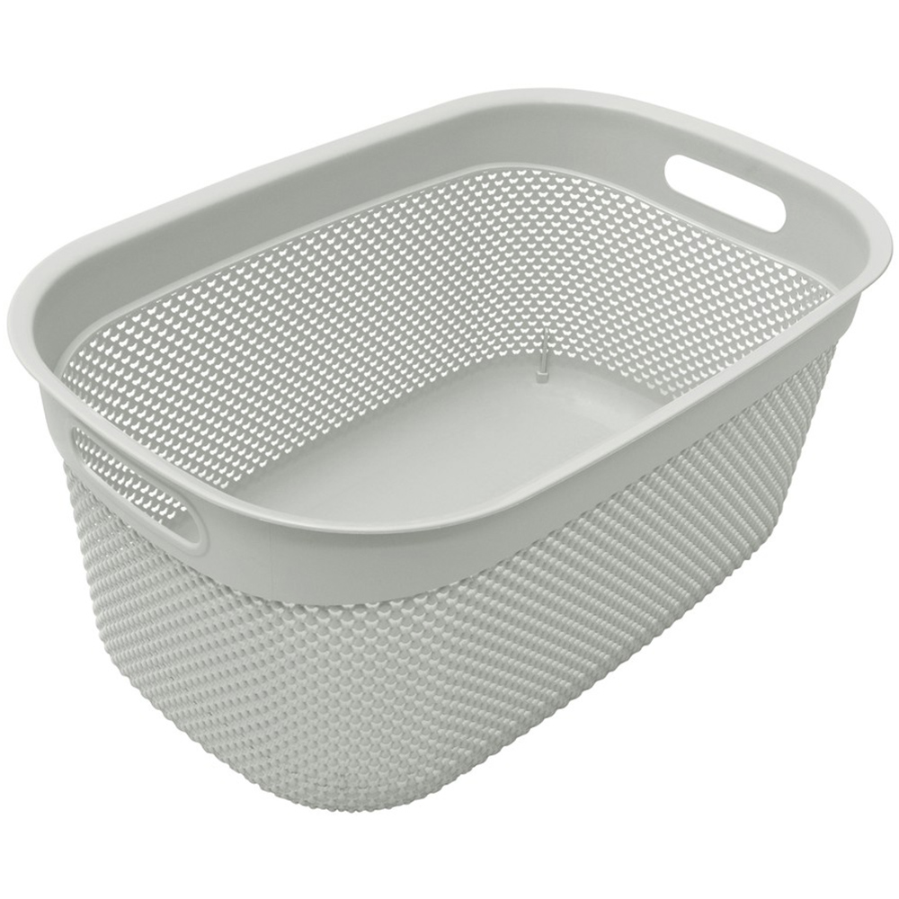 JVL Droplette 33L Ice Grey Laundry Basket Image 4