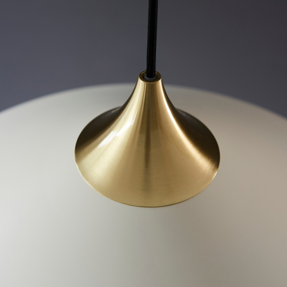 Merano Milan Warm White Brushed Brass Plate Pendant Ceiling Lamp Image 4