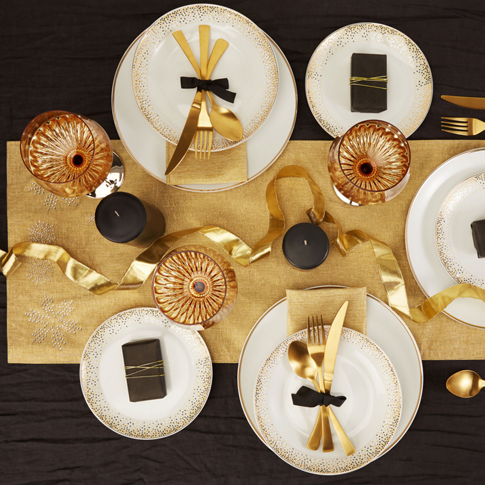Waterside Gold Sparkle 50 Piece Dinner Set Image 2