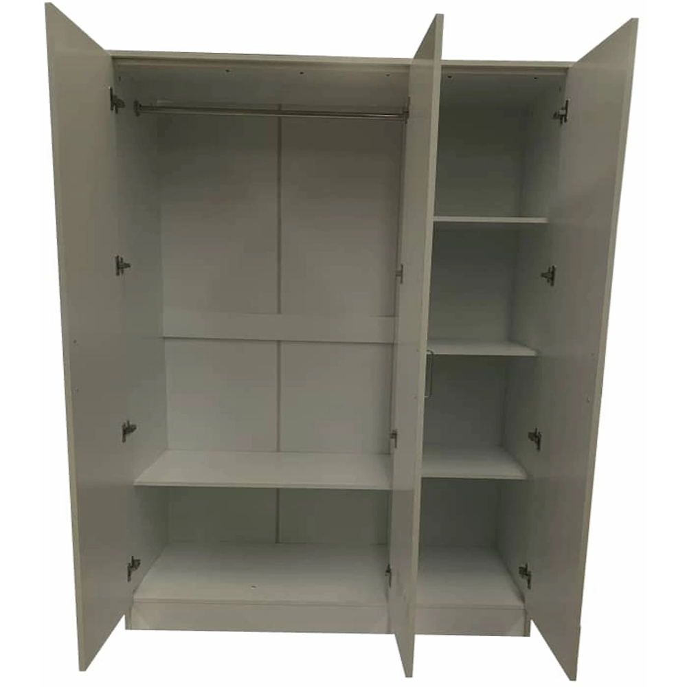TJ'S Venice 3 Door Grey Wide Wardrobe Image 3