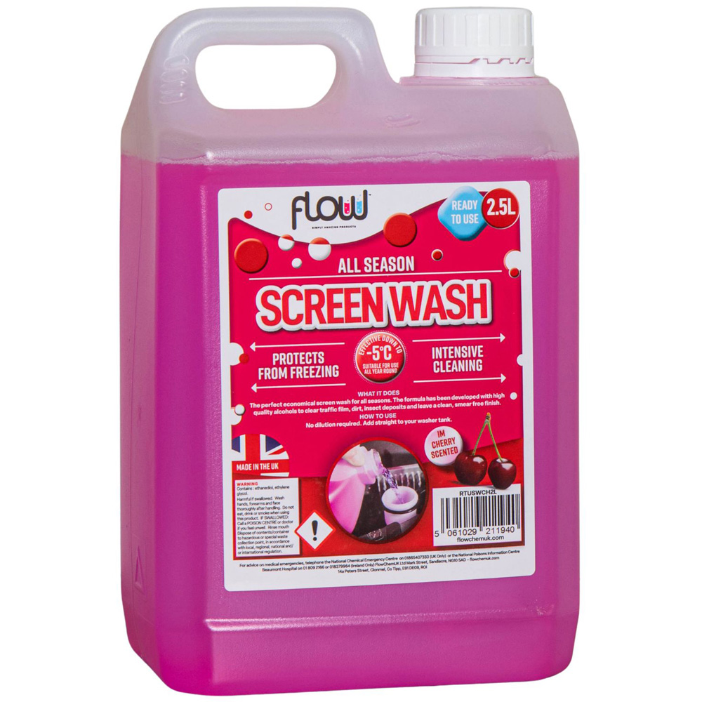Samuel Alexander Flow Cherry Scented Windscreen Washer Fluid 2.5L Image 1