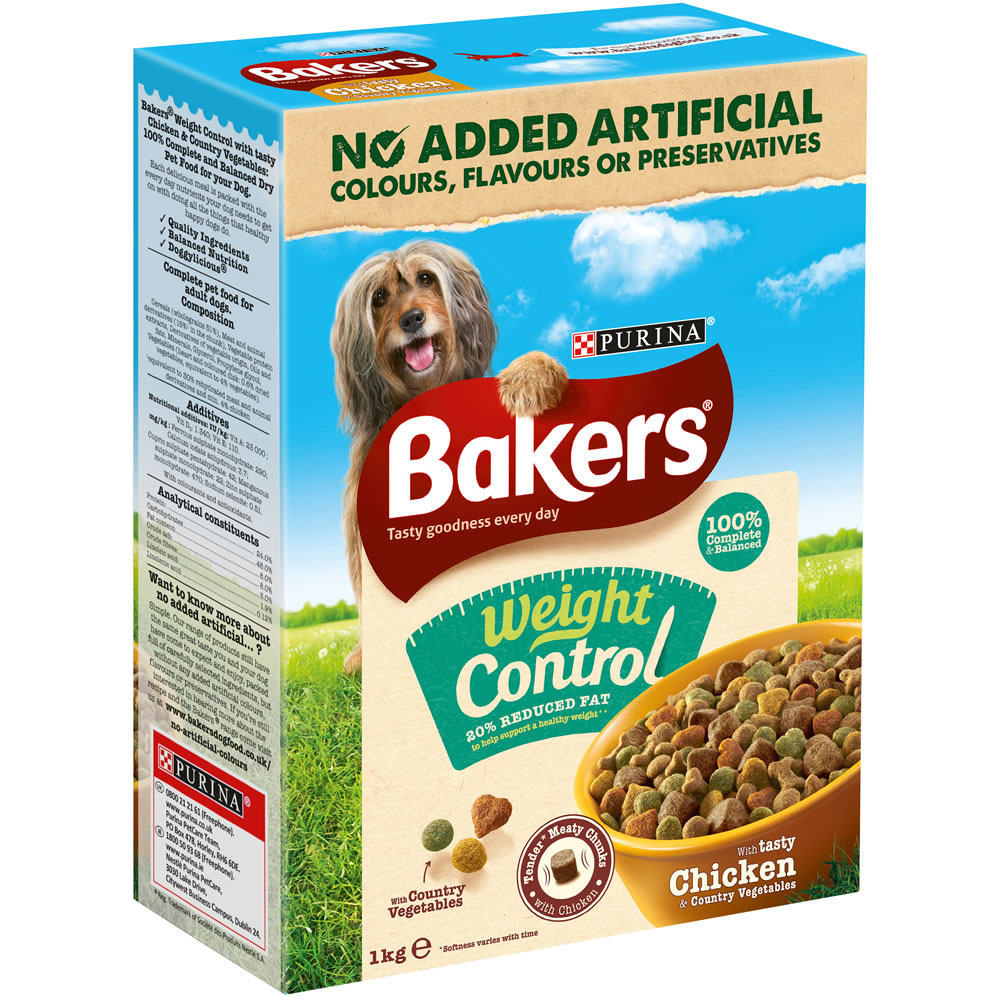 Bakers Complete Dry Dog Food Weight Control 1kg Wilko