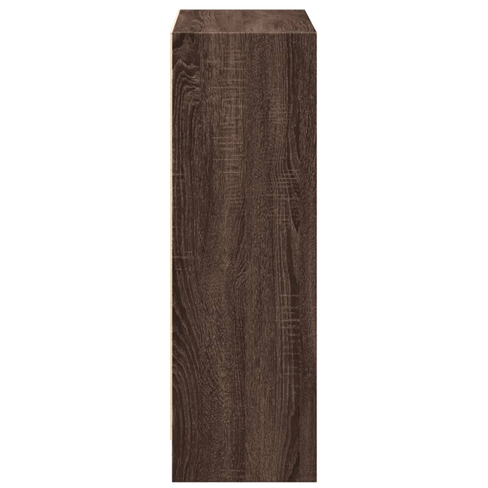 vidaXL 2 Shelf Brown Oak Bookcase Image 6