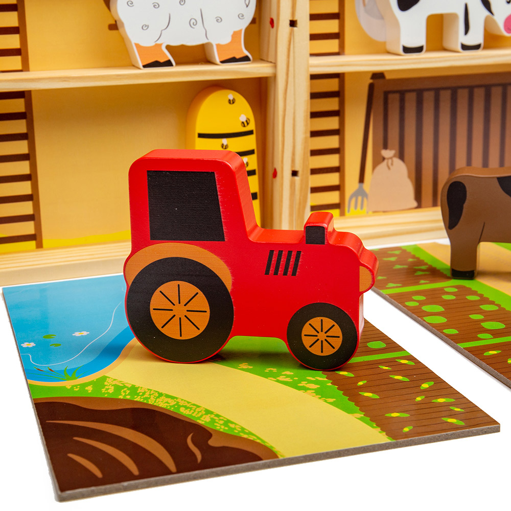 Bigjigs Toys Farm Animal Playbox Multicolour Image 5