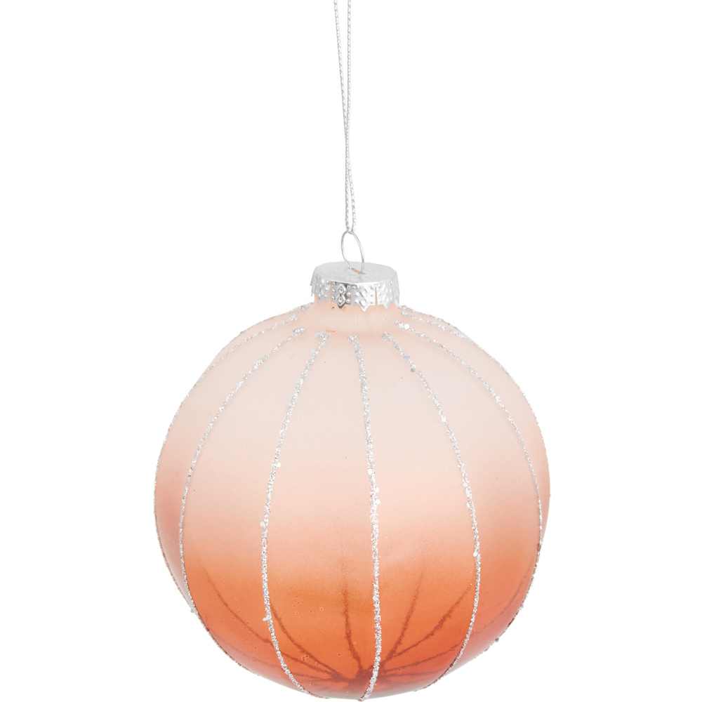 Ombre Glass Bauble Amber Image 4