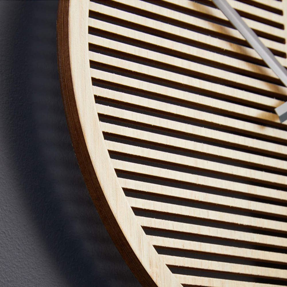 Premier Housewares Vitus Wooden Wall Clock Image 6