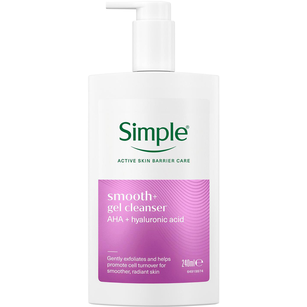 Simple Smooth+ Softening Daily Facial Cleanser Face Wash Gel 240ml 6 Pack Image 2