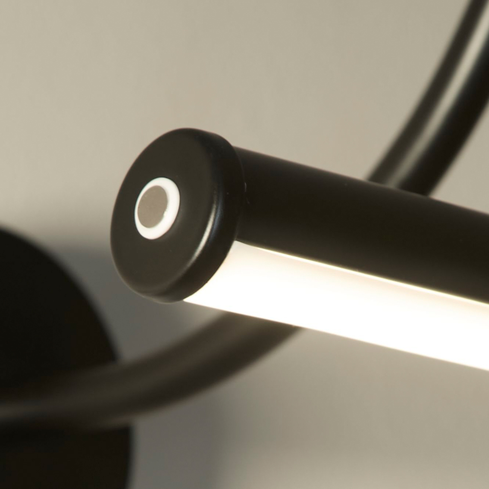 Lighting Collection LED Black Rechargeable Picture Wall Lamp Image 4