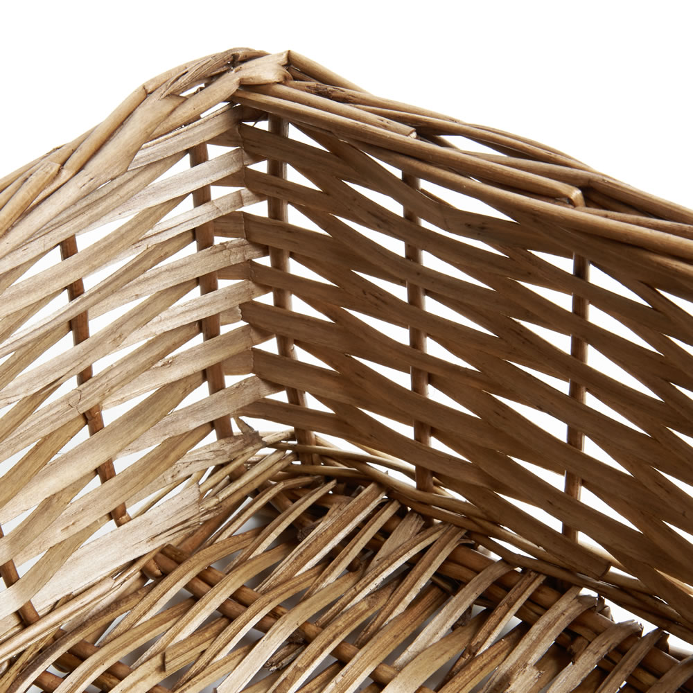 Wilko Wicker Storage Basket with Wooden Heart Detail Image 3