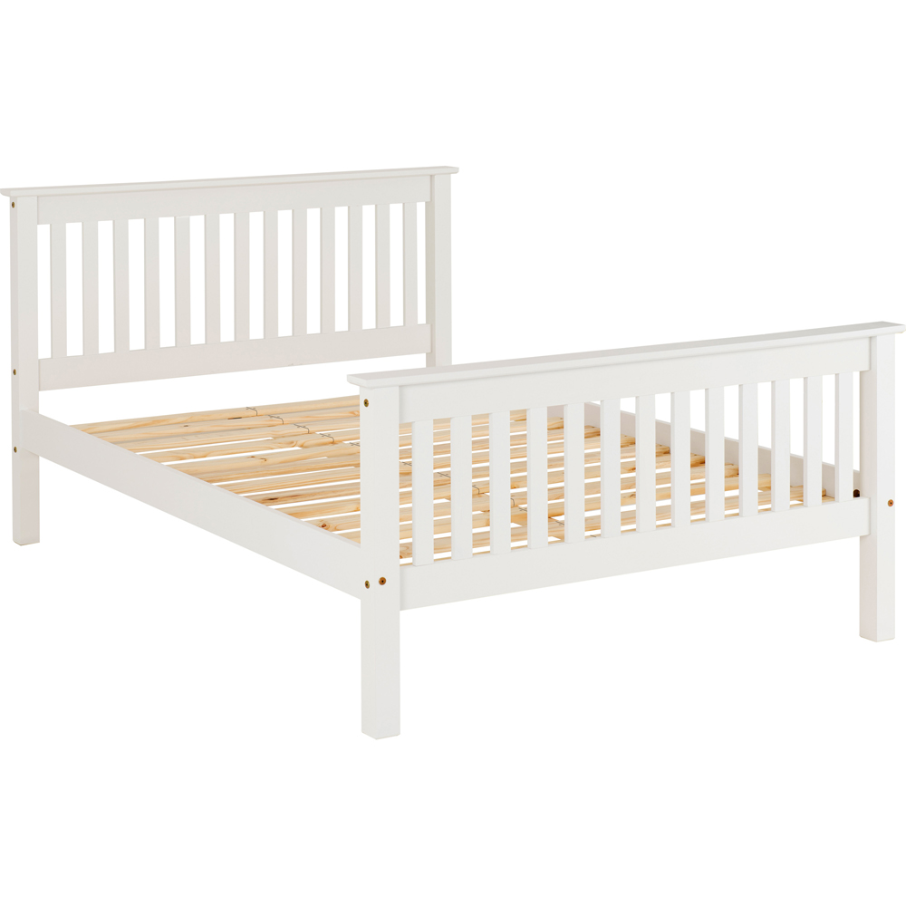 Seconique Monaco Double White High End Bed Image 2