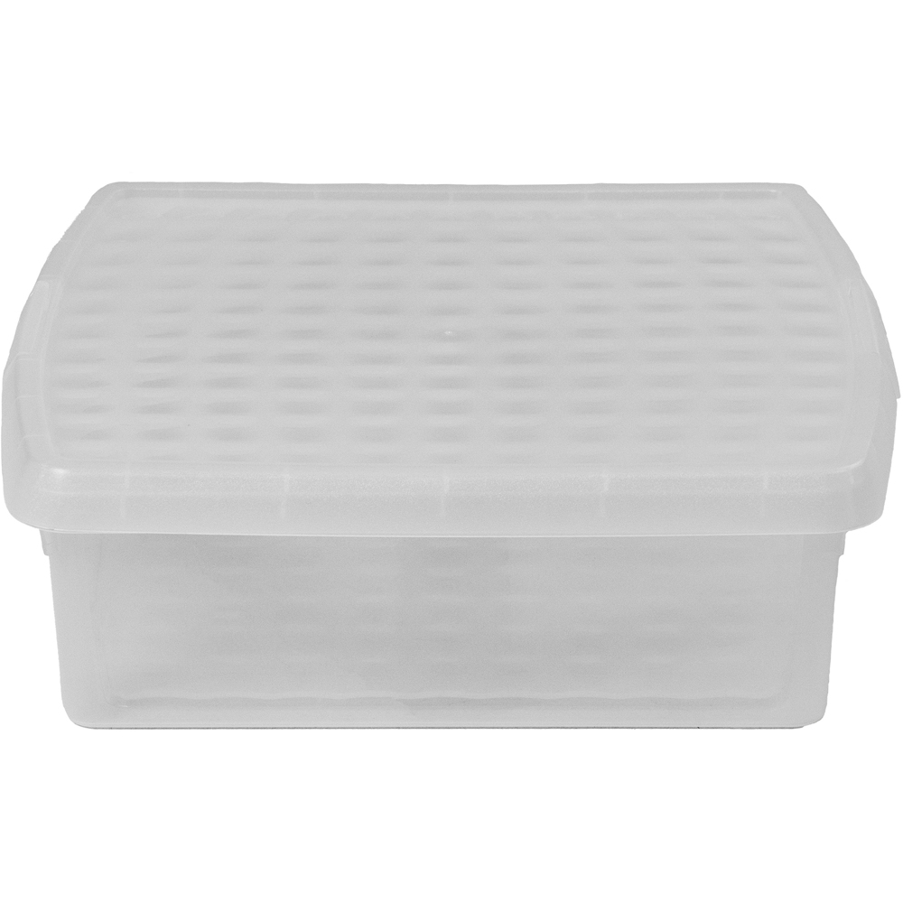 Wham Clip 13.2L Clear Square Storage Box with Lid 4 Pack Image 4