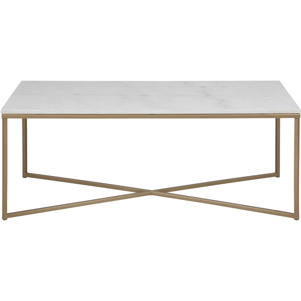 Florence Alisma White Marble Top Coffee Table Image 2