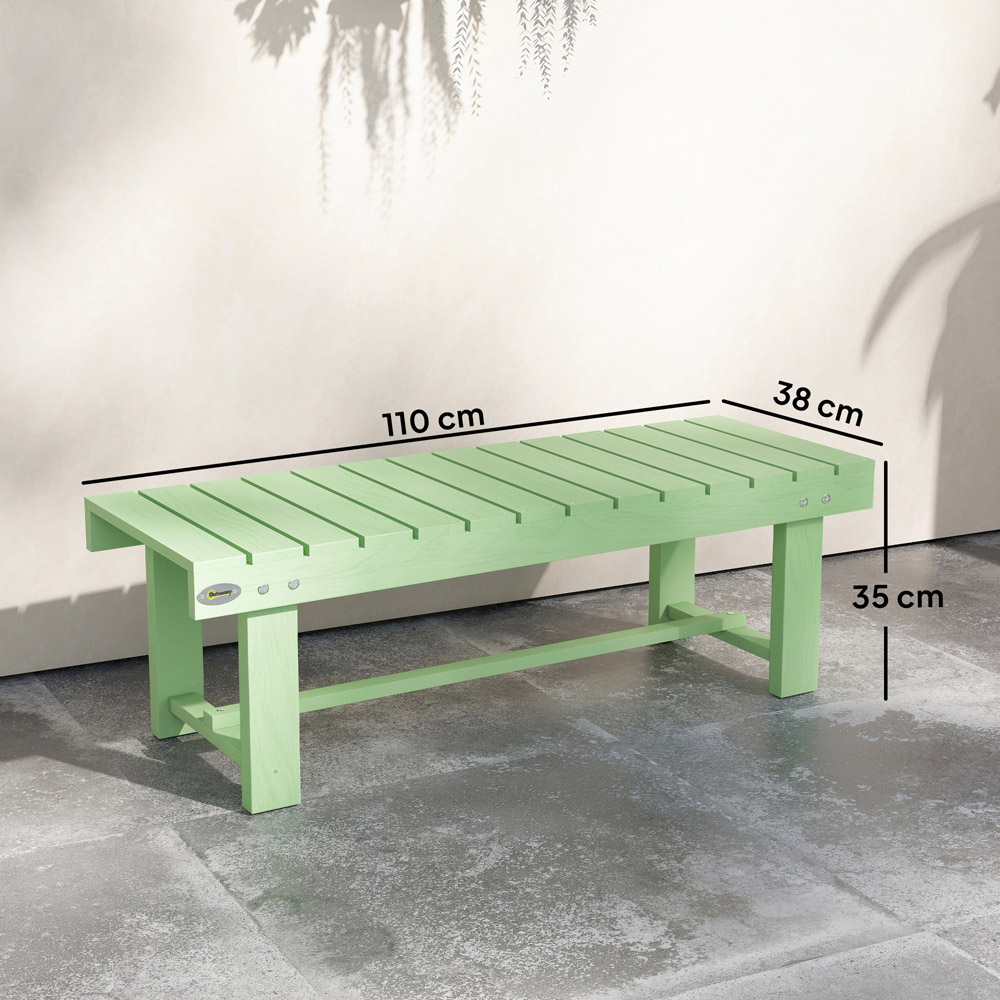 Outsunny 2 Seater Fir Wood Garden Bench Image 9