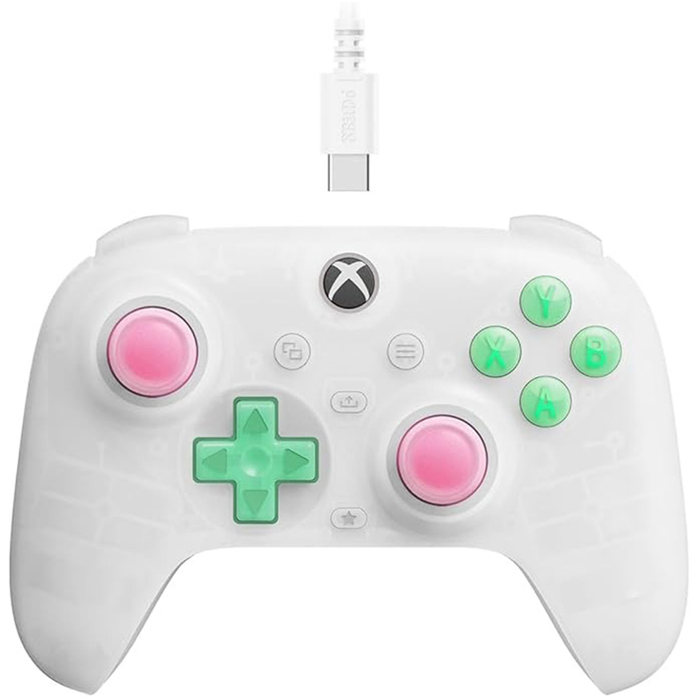 8BitDo Clear White Ultimate Mini Wired Xbox Controller Image 3