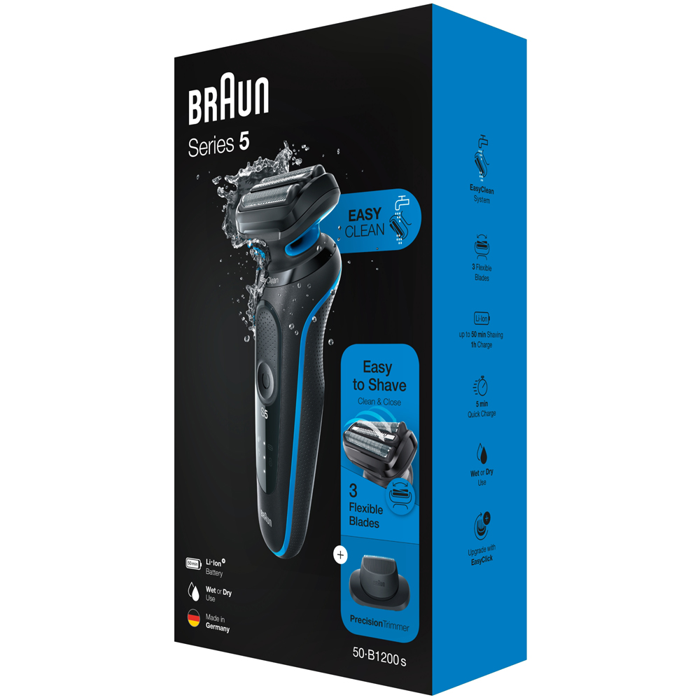 Braun Series 5 50-B1200s Electric Shaver Blue Image 3