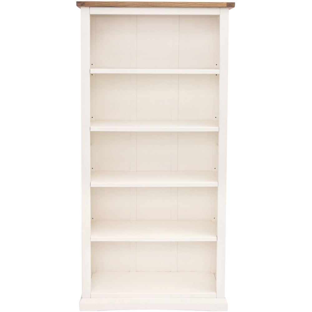 Cosenza 5 Shelf Off White Bookcase Image 2