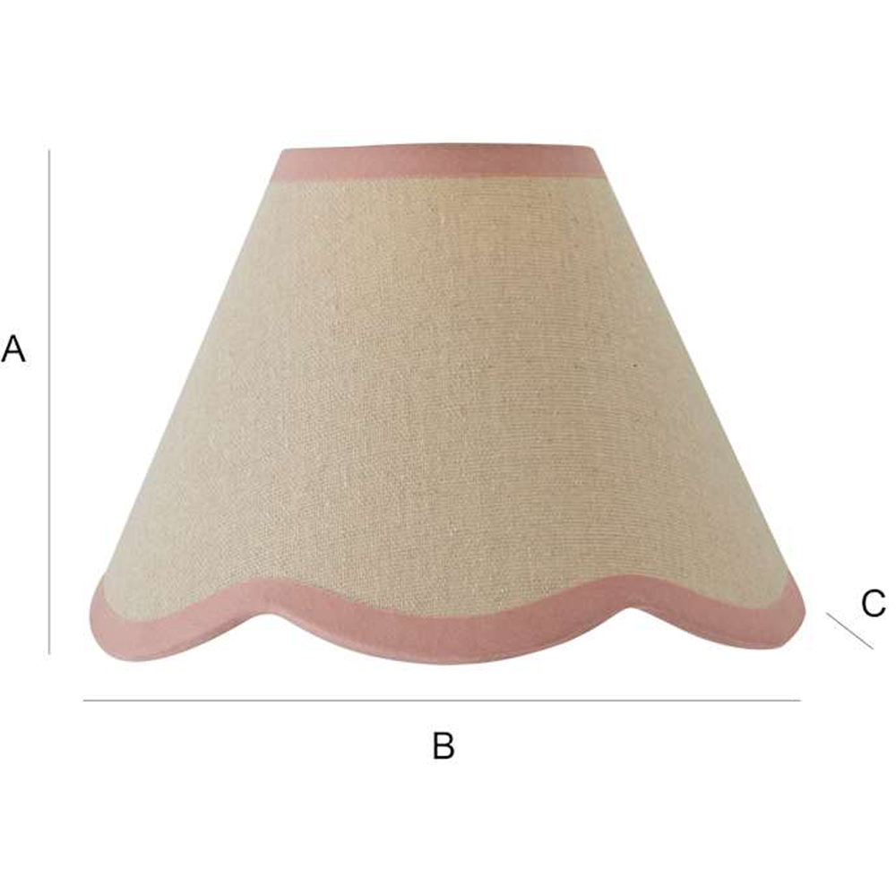 ValueLights Florie Mini Scallop Pink Trim Shade Image 7