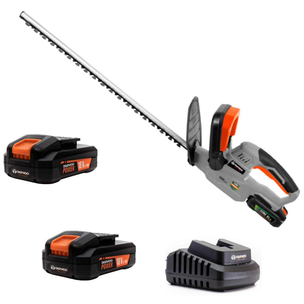Daewoo U-Force 18V Cordless Hedge Trimmer with 2 x 2.0Ah Battery Charger Image 1
