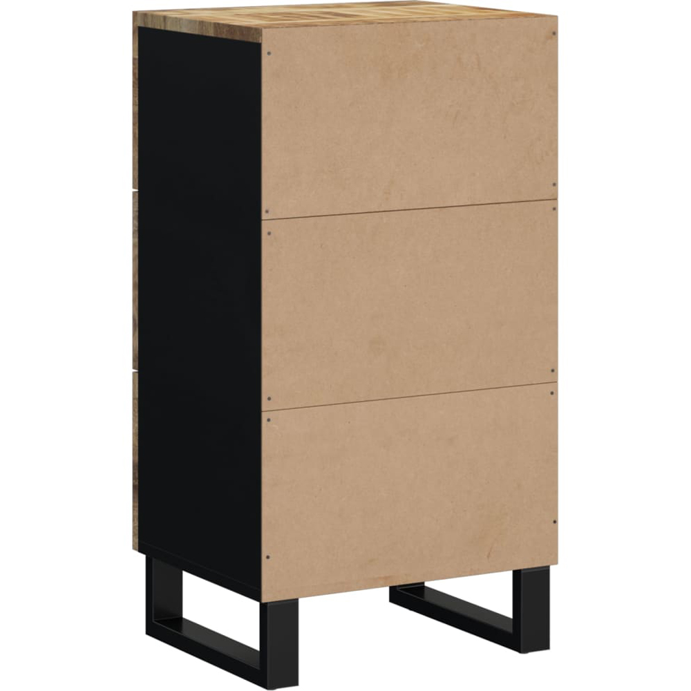 vidaXL 3 Drawer Brown Solid Mango Wood Sideboard Image 5
