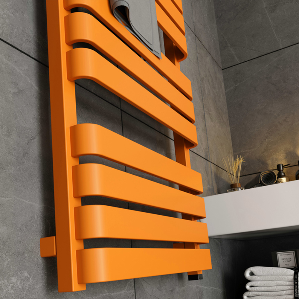 Terma Warp T One Matt Orange Electric Towel Rail 1110 x 500mm Image 6