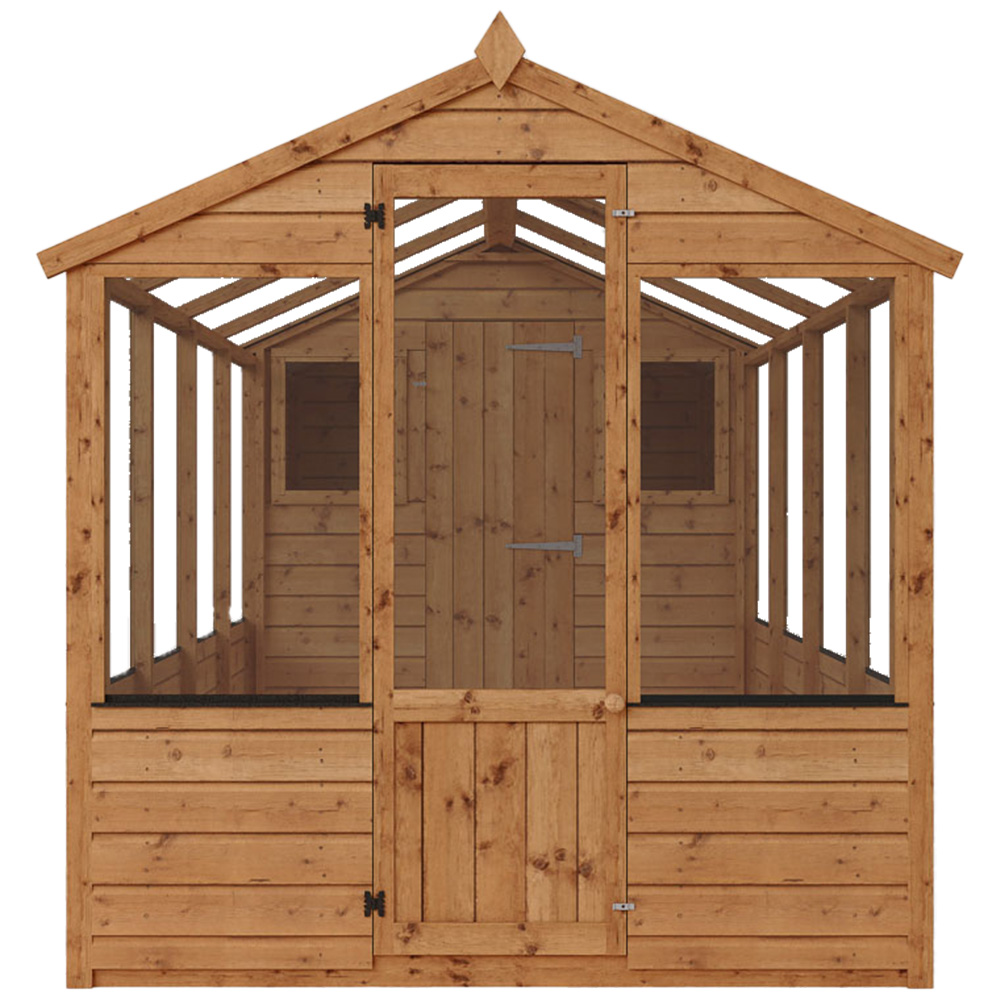Mercia Wooden 12 x 6ft Traditional Apex Greenhouse Combi Shed Image 6