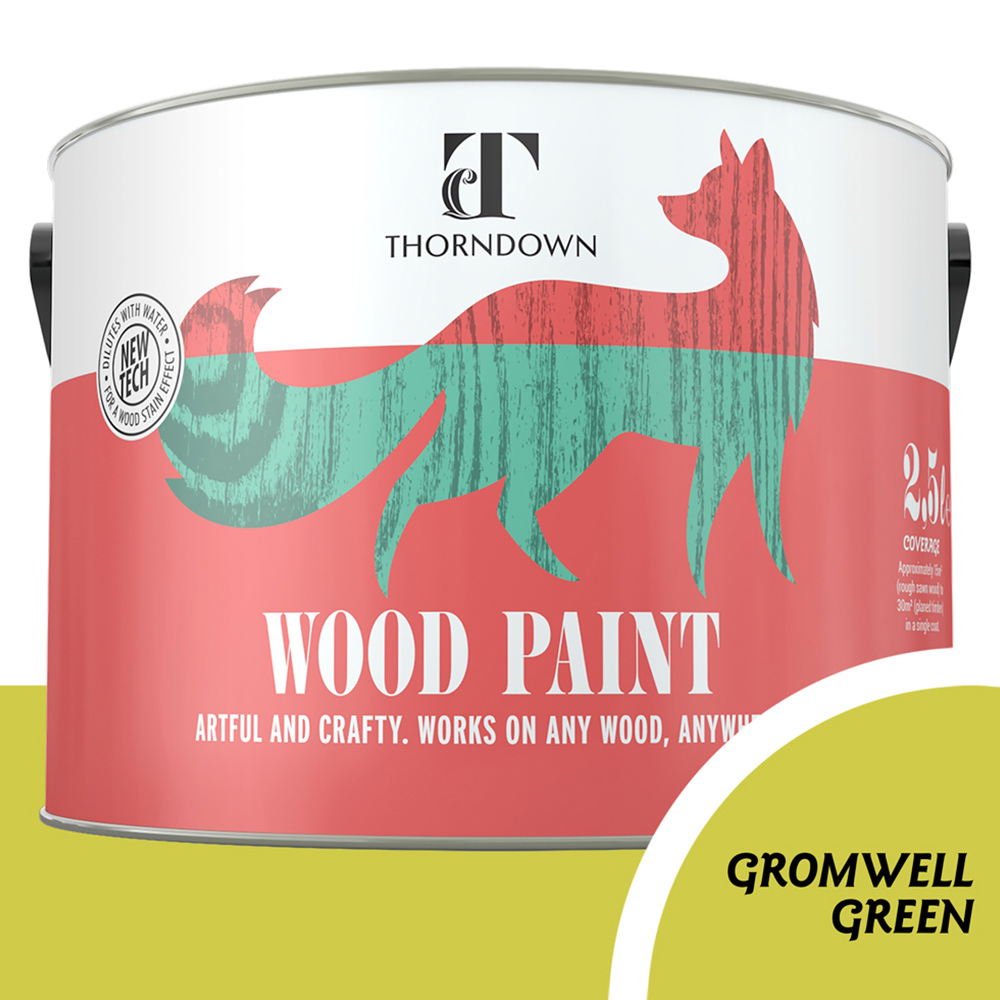 Thorndown Gromwell Green Satin Wood Paint 2.5L Image 3