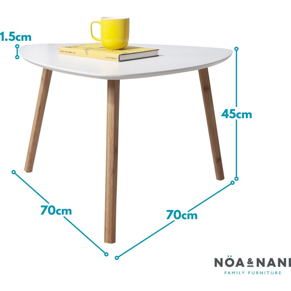 Noa and Nani Malme White and Natural Pine Extra Large Side Table Image 9