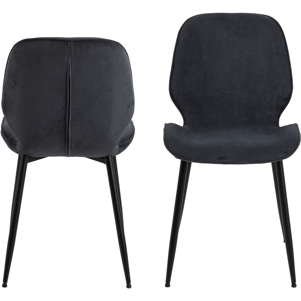 Florence Femke Set of 4 Anthracite Dining Chair Image 3