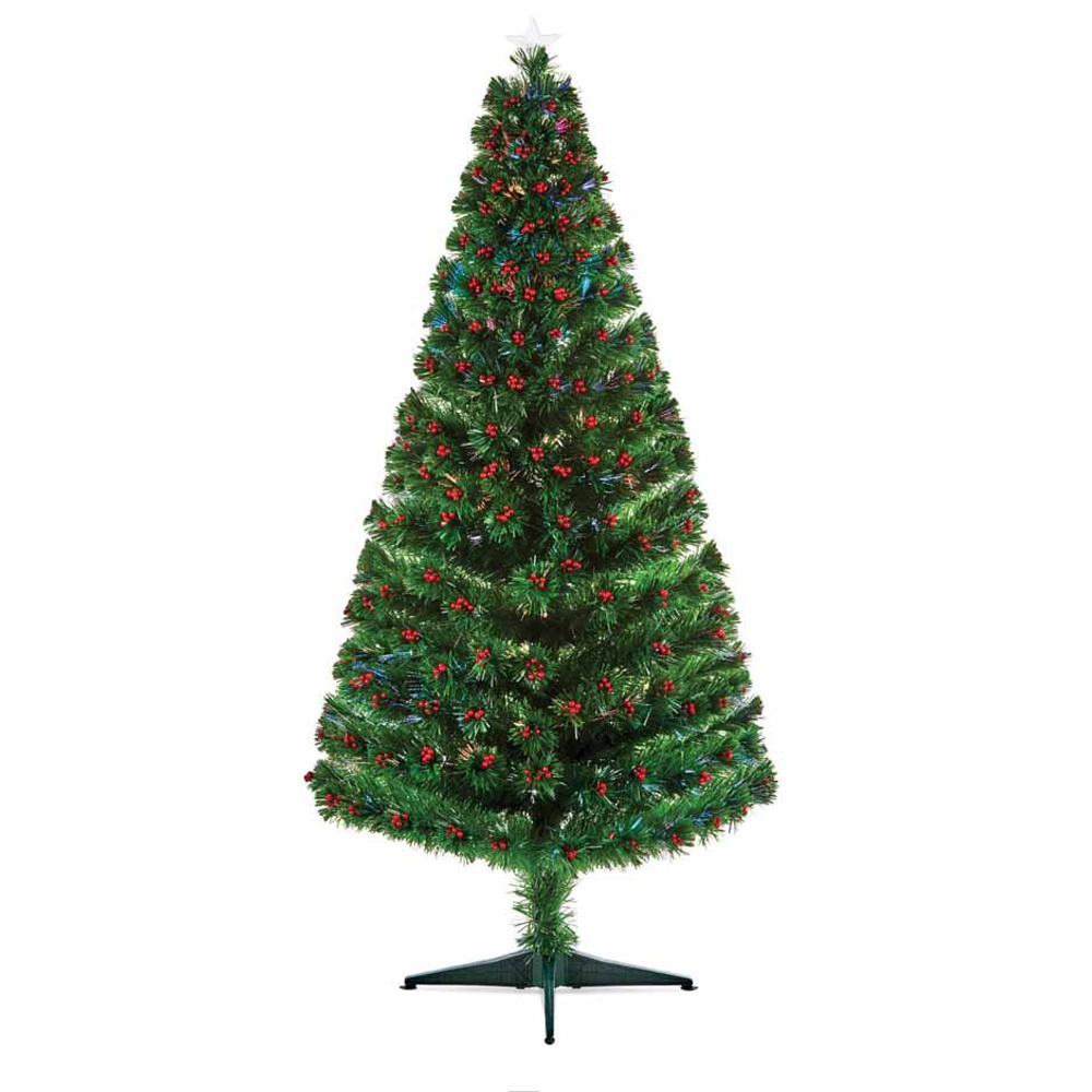 Premier 1.2m Fibre Optic Artificial Christmas Tree with Berries Image 1