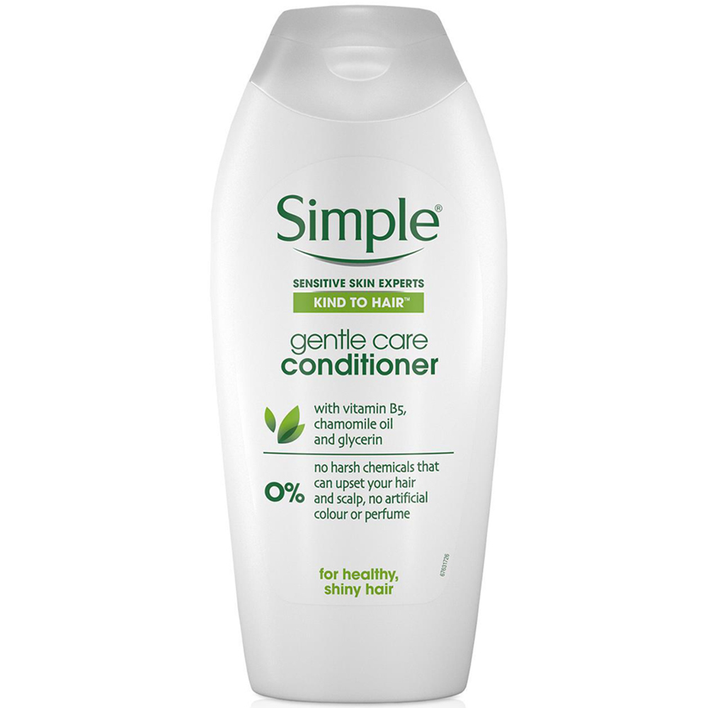 Simple Kind to Hair Gentle Care Shampoo and Conditioner 400ml 3 Pack Image 2
