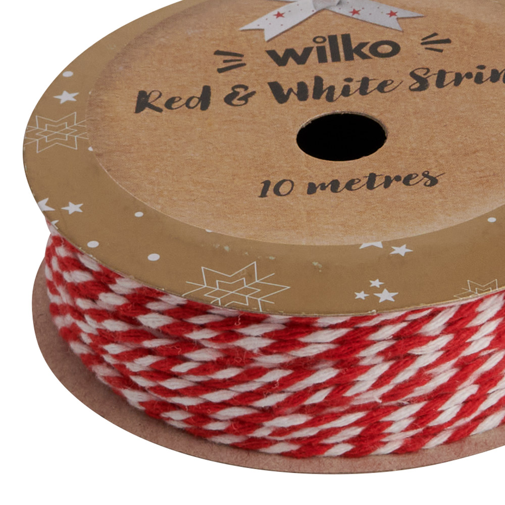 Wilko 1m Merry Red and White String Image 2