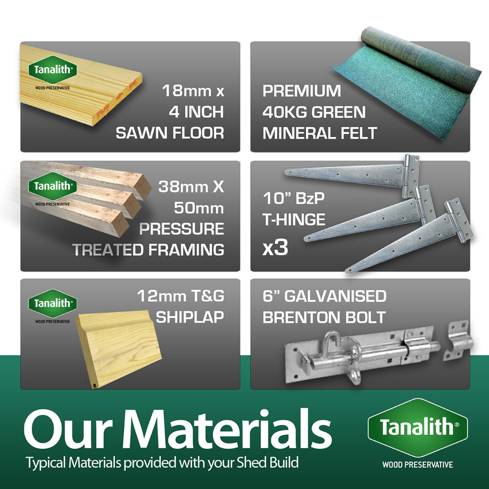 DIY Sheds 4 x 9ft Tongue and Groove Timber Apex Security Garden Shed Image 6