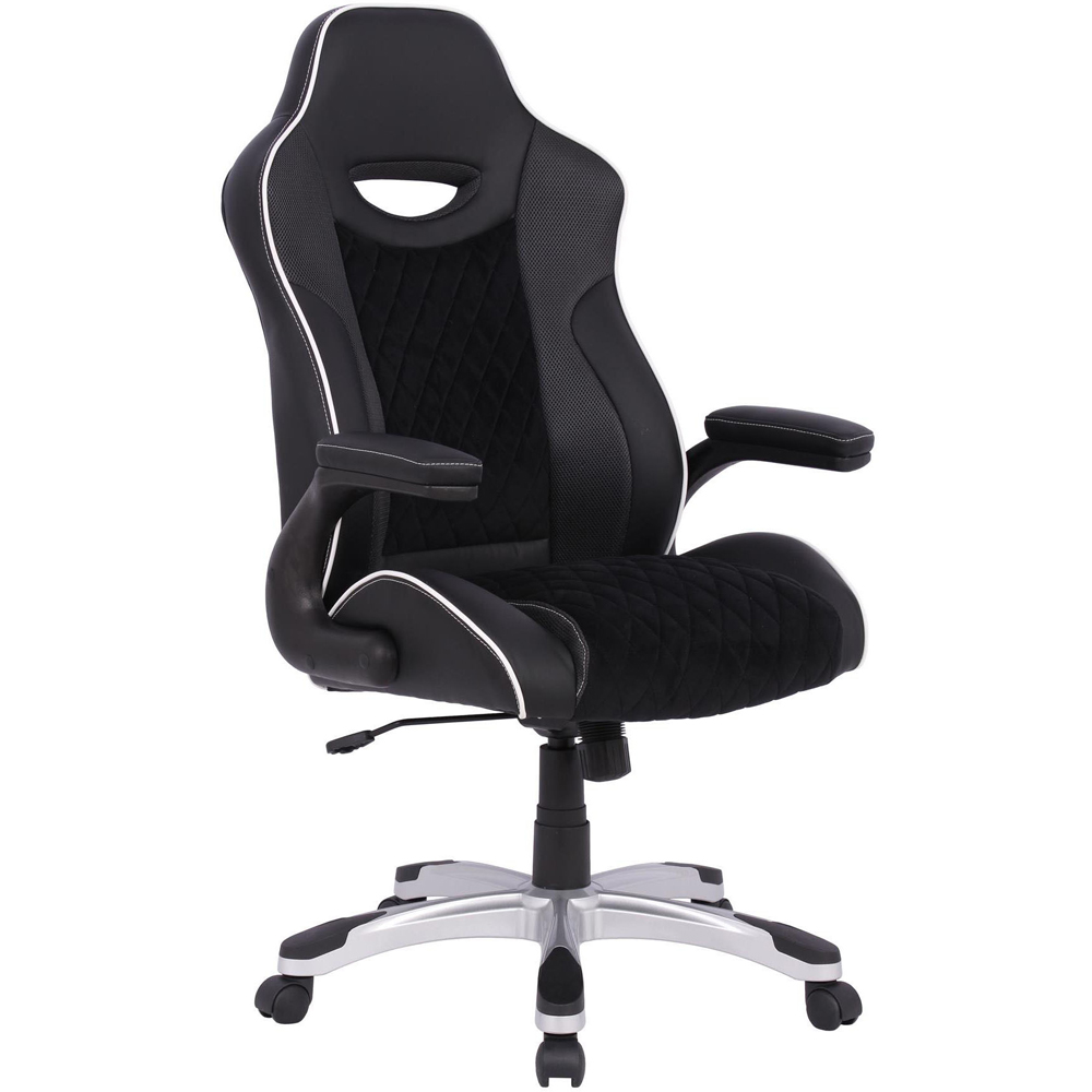 Alphason Silverstone Black Microfibre and Faux Leather Pro Gaming Chair Image 3
