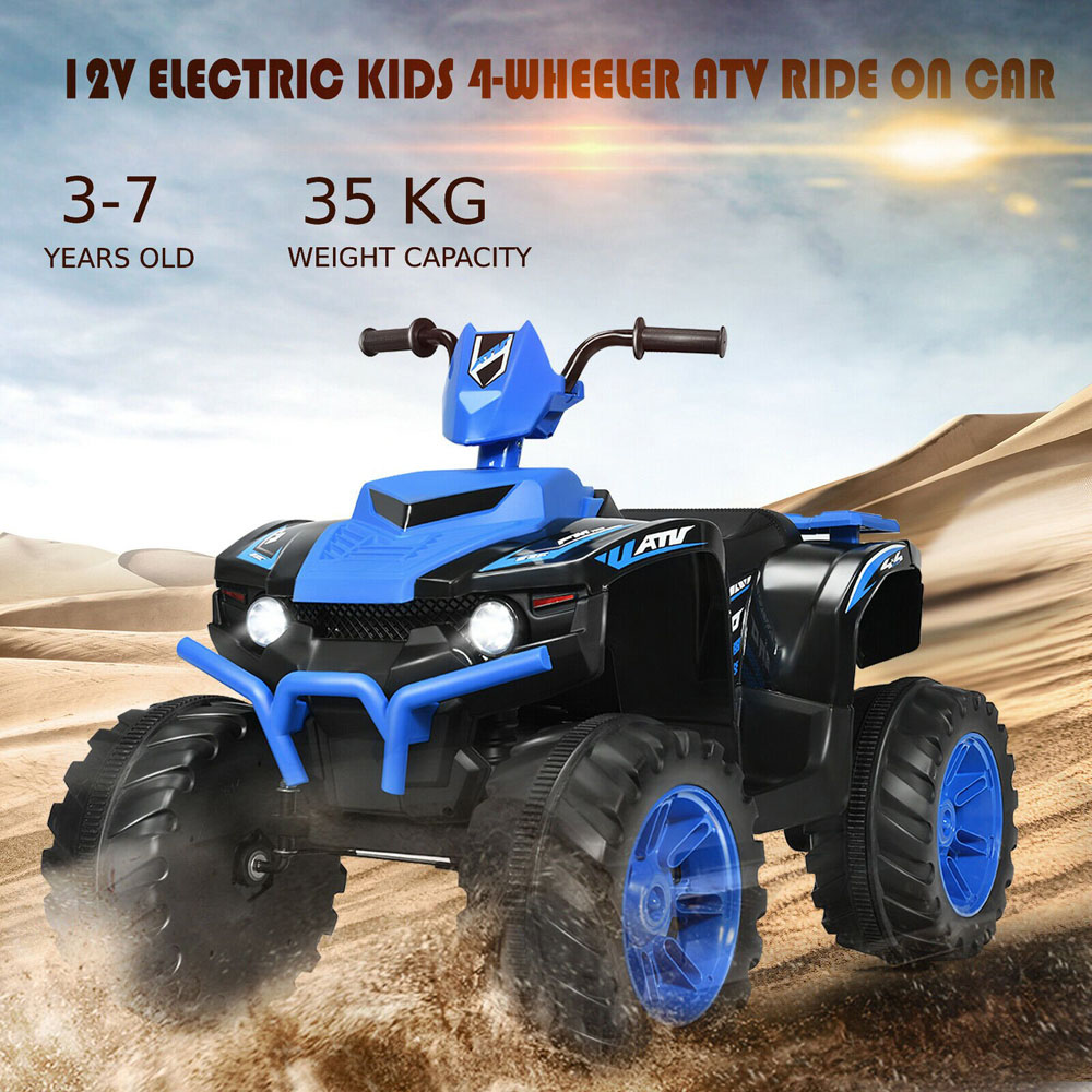 Costway Blue Electric Kids Ride On ATV Quad Bike Image 4