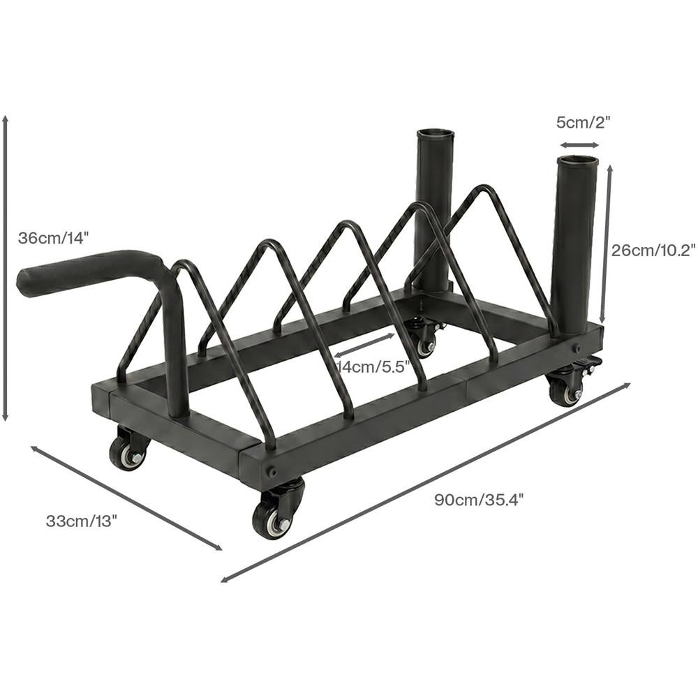 Traderight Centra Weight Plate Rack with Wheels Image 9