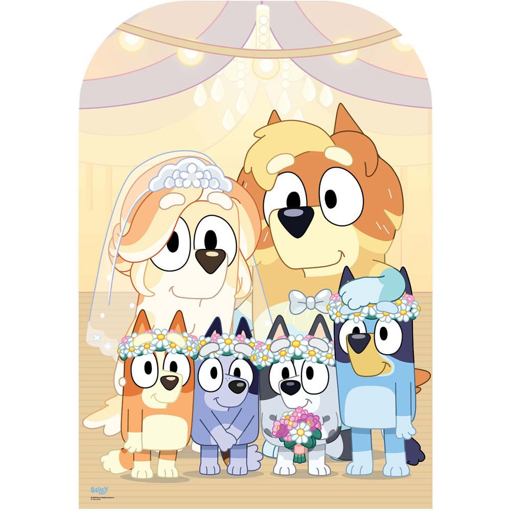 Star Cutouts Bluey Wedding Stand In Cardboard Cutout 4.4ft Image 1