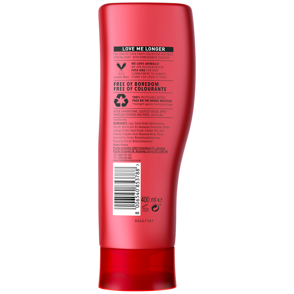 Herbal Essences Love Me Longer Conditioner with Pomegranate Essences 400ml Image 2