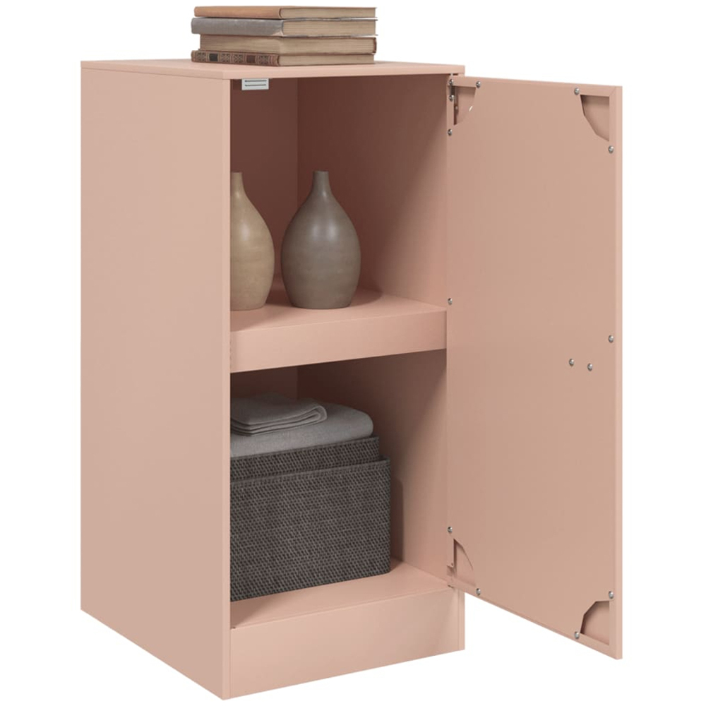 vidaXL Single Door Pink Metal Sideboard Image 5