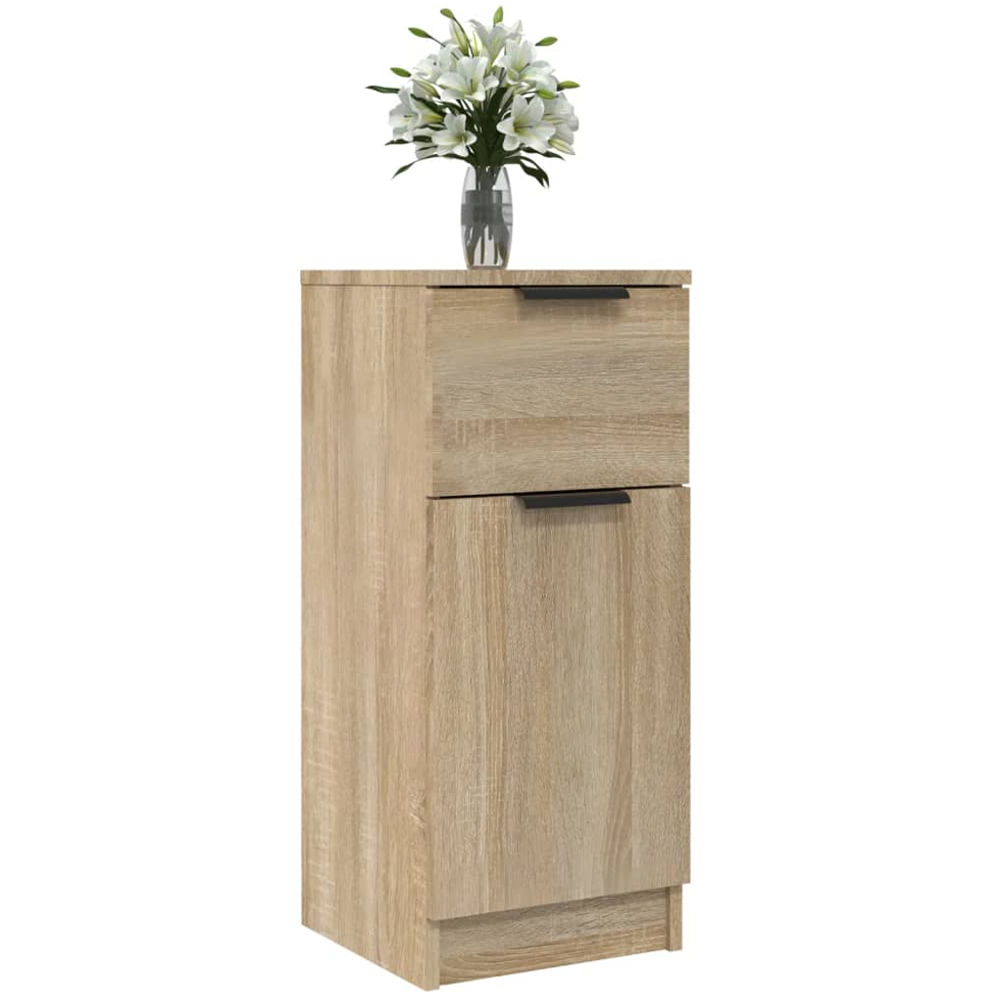 vidaXL Single Door Single Drawer Sonoma Oak Sideboard Image 3