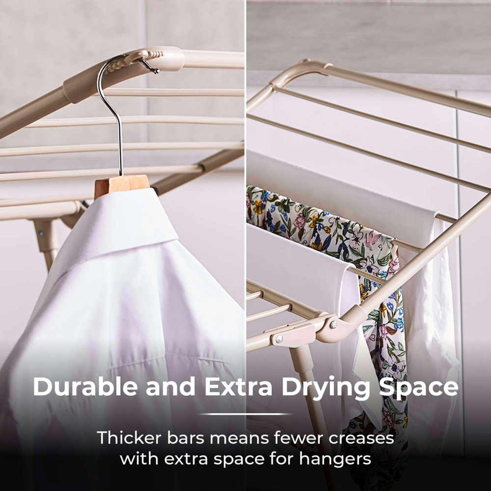 Tower Latte Foldable Winged Clothes Airer 18m Image 6