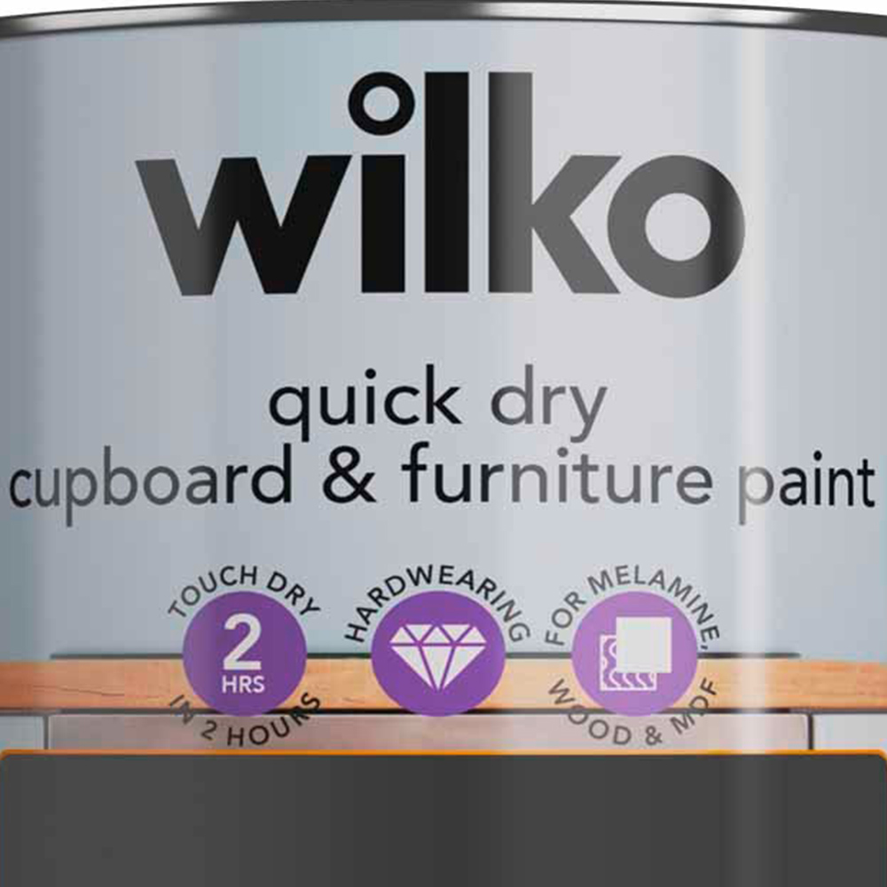 Wilko Quick Dry Black Furniture Paint 750ml Image 3