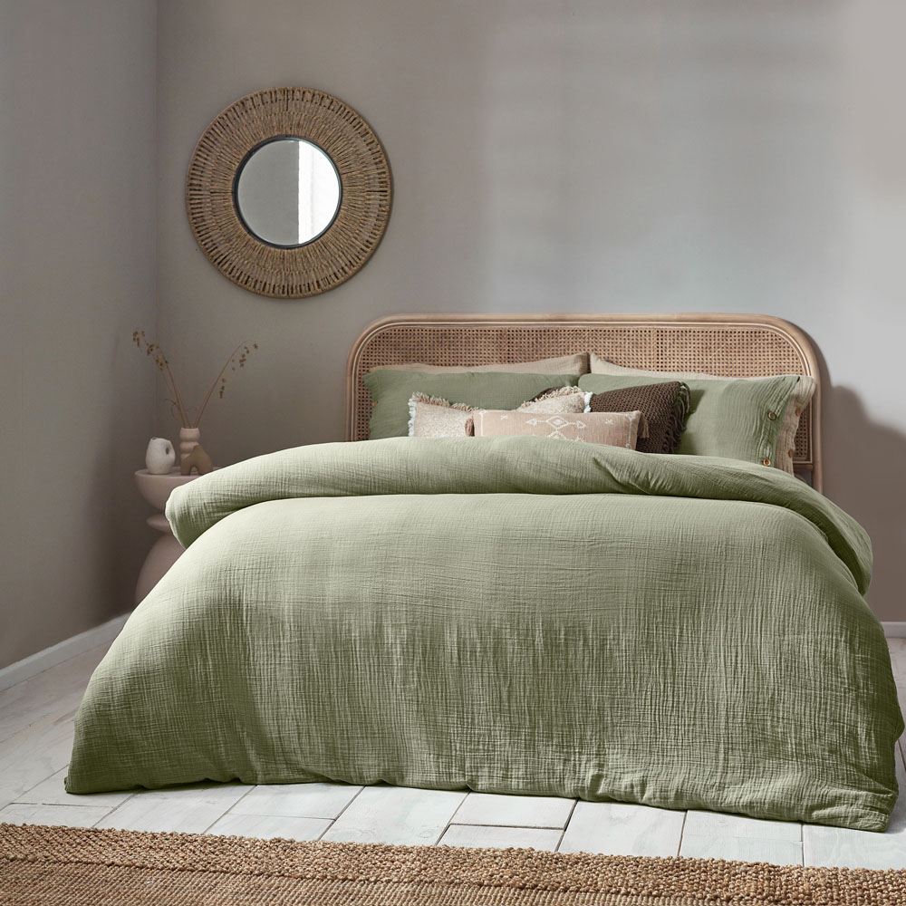 Yard Lark Super King Eucalyptus Muslin Cotton Duvet Set Image 1