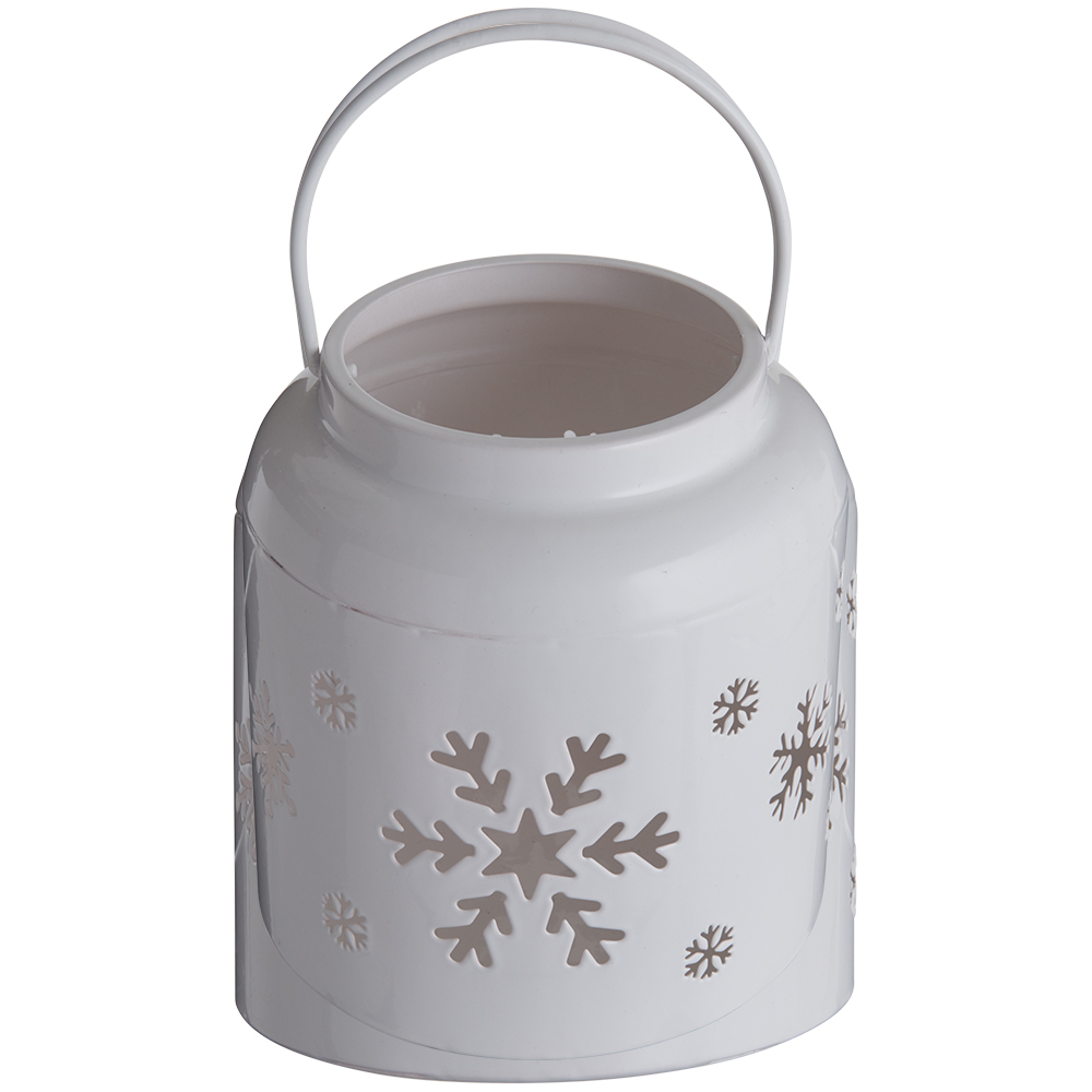 Wilko Nordic White Metal Lantern Image 2