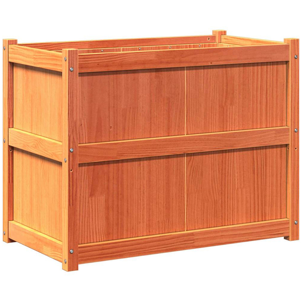 vidaXL Brown Solid Pine Wood Garden Planter 70 x 90 x 50cm Image 1