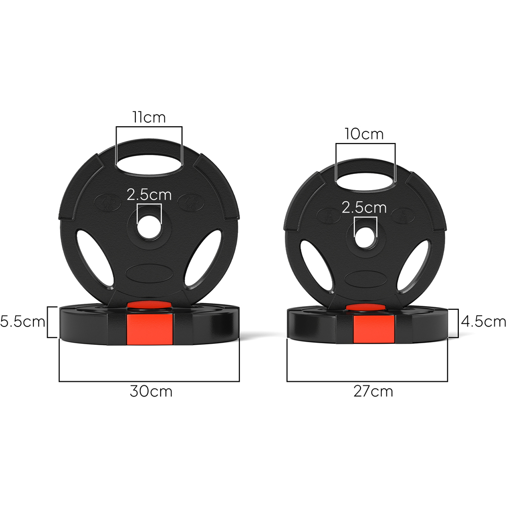 SPORTNOW Black Weight Plates Set 4 Pack Image 9