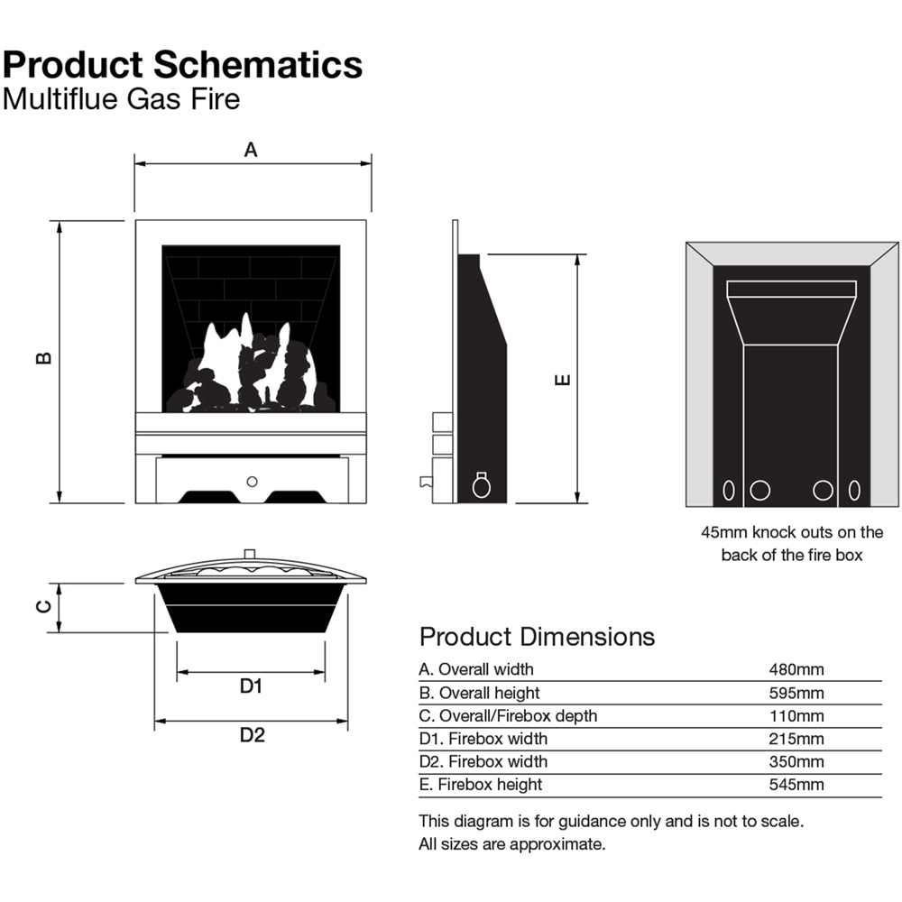 Focal Point Lulworth Chrome Multiflue Gas Fire Image 5